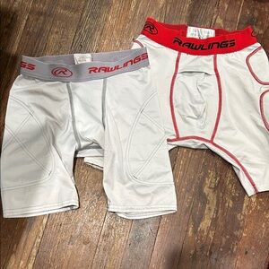 Rawlings White and Red sliding Shorts